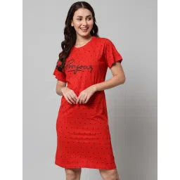 SEPHANI Red Polka Dot Night Dress image 4