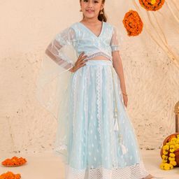 pspeaches Girls Embroidered Thread Work Ready to Wear Lehenga & Blouse With Dupatta-picture-14