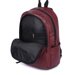 WROGN Unisex Maroon Embellished Backpack with Reflective Strip image 5
