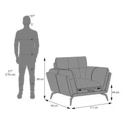 urban ladder Vetra 1 Seater Leather Sofa In White image 7