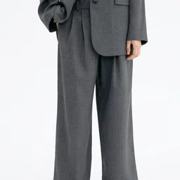 MANGO Women Pleated Trousers-image-56