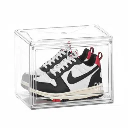House of Quirk Shoe Boxes with Magnetic Door Clear Stackable Plastic - White-image-7