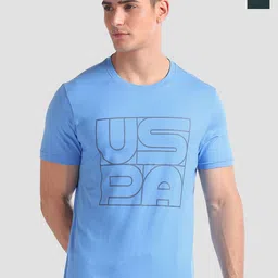 U.S. Polo Assn. Pack Of 2 Typography Printed Pure Cotton Lounge T-Shirts-picture-36
