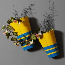 CASA DECOR Yellow & Blue 2 Pieces Planters-image-88