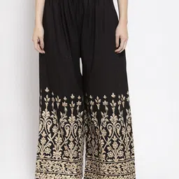 Clora Creation Pack Of 2 Women Printed Knitted Palazzos image 2