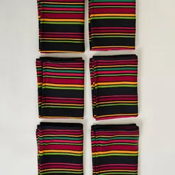 ratan cart TARAN LIVING 6-Pcs Maroon & Yellow Printed Hand Towels image 4