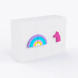 boingg! - a happy start Unicorn'S Playground Cabinet Storage In White Colour image 3