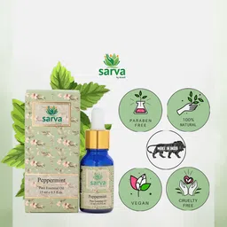 SARVA by Anadi Pure & Natural Undiluted Peppermint Essential Oil For Hair Growth - 15ml image 3