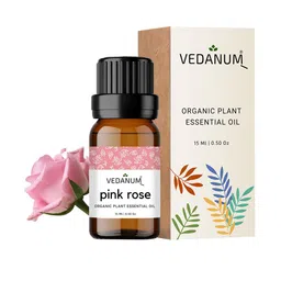 VEDANUM Set of 2 Organic Plant Essential Oils 15 ml Each - Pink Rose and Geranium image 4