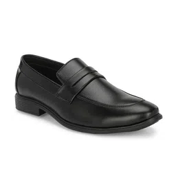 Azzaro Black Men Textured Formal Loafers image 1