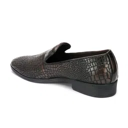 San Frissco Men Copper-Toned Textured Formal Slip-On Shoes image 3