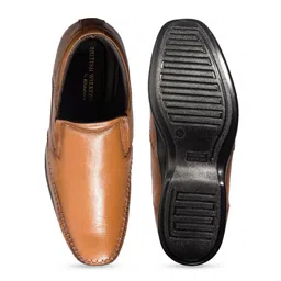 Khadims Men Brown Solid British Walkers Leather Formal Slip-Ons image 4