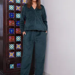 FEATHERS CLOSET Woolen Adjustable Wrap Night Suit-picture-21