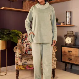 FEATHERS CLOSET High Neck Top & Lounge Pant-image-12