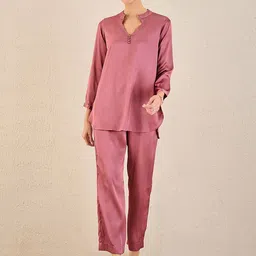 First Resort by Ramola Bachchan Top With Trousers Co-Ords-picture-25