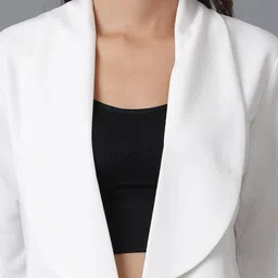 Kotty White Shawl Neck Coat With Trousers image 2