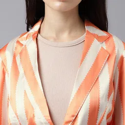 TRYMISFIT Striped Shawl Neck Long Sleeve Coat & Trouser image 5