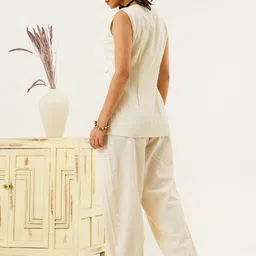 indy Raaga Pure Cotton Top & Dhoti Pants With Jacket image 2