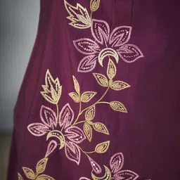 Varanga Floral Embroidered Mandarin Collar Tunic With Trouser image 4