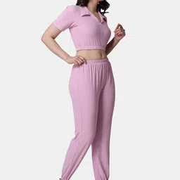 Popwings Spread Collar Crop Top & Joggers image 2