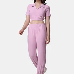 Popwings Spread Collar Crop Top & Joggers image 4