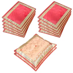 Kuber Industries Pink & Gold Toned 12 Pieces Saree Cover Organizers image 2