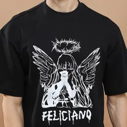 HIGHLANDER Unisex Typography Printed Hooded Drop-Shoulder Oversized T-shirt image 5