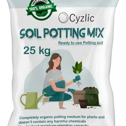 Cyzlic Magic Potting Soil for Plants 25 kg | Potting Soil Mix for Plants Garden | Soil and Fertilizer for Plants | Soil Mix for Plants Home Garden image 1