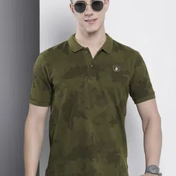 The Indian Garage Co Men Camouflage Printed Polo Collar T-shirt-picture-35