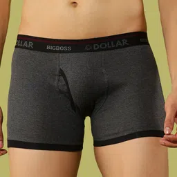 Dollar Bigboss Men Solid Pack of 3 Combed Cotton Contoured Pouch Support Trunk image 3