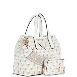 GUESS Women Geometric Printed Structured Shoulder Bag With Pouch image 5