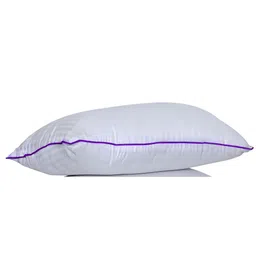 Siroki Bond Purple & White Polyester Breathable Rectangular Sleep Pillow-image-34