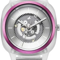 Fastrack Unisex BARE Hype Transparent Quartz Aluminium Dial Analogue Watch 3312PP05 image 2