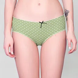 DEALSEVEN FASHION Polka Dot Printed Seamless Mid-Rise Hipster Brief-image-42