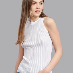 Beverly Hills Polo Club Women White Self-Design T-shirt-image-15