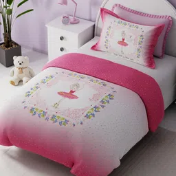 Boutique Living India Pink Graphic 300 TC CottonSingle Bedsheet Set 2.23 m x 1.52 m-image-16