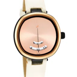 Fastrack Women Rose Gold-Toned Dial & White Straps Analogue Watch 6253PF01 image 2