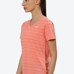 ASICS Striped Short Sleeves V-neck Sports T-Shirt image 2