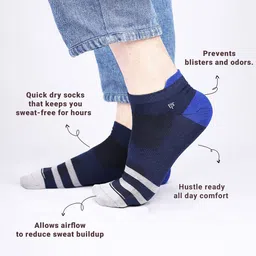 FOOTPRINTS Pack Of 3 Patterned Ankle-Length Socks image 3