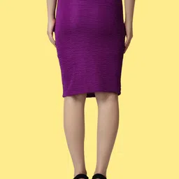 Popwings Pack Of 2 Self-Design Pencil Knee Length Skirts image 2