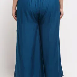 TAG 7 PLUS Women Blue Flared Ethnic Palazzos image 4