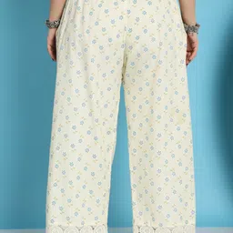 TAG 7 Ethnic Motifs Printed Pure Cotton Flared Ethnic Palazzo image 2