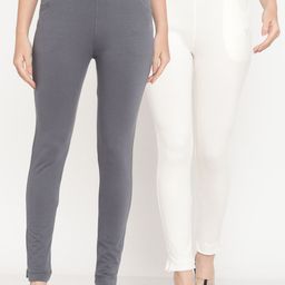 TAG 7 Women Pack Of 2 Ankle Length Leggings-picture-46