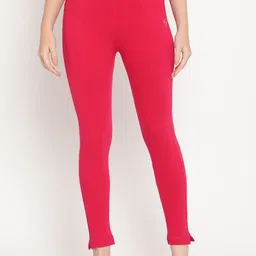 TAG 7 Women Set of 2 Yellow & Pink Ankle Length Leggings image 4