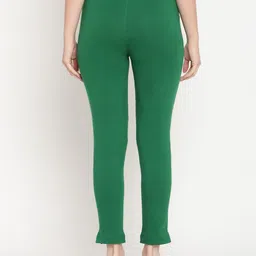 TAG 7 Women Set Of 2 Solid Fuchsia & Green Leggings image 3