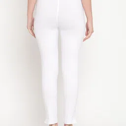 TAG 7 Pack of 2 White & Olive Green Ankle-Length Leggings image 4