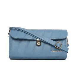 Fastrack Steel Blue Quilted Crossbody Bag for Women-image-65