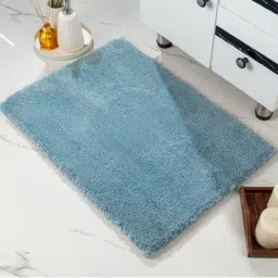 Saral Home GIA Soft Microfiber Non Slip Fluffy Soft Bath Mats Solid - Blue-image-39