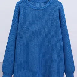 LULU & SKY Ribbed Knitted Loose Sweatshirt image 3