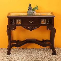 aakriti art creations Atar Solid Wood Console Table in Matte Finish-picture-20
